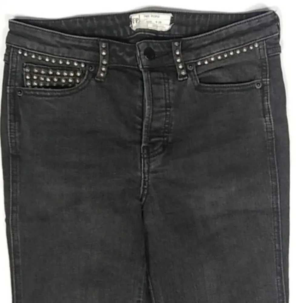 NWOT Free People Studded Ankle Skinny Jeans size 28